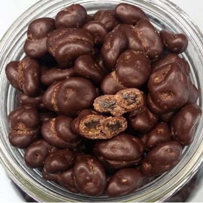 Raisins enrobés de chocolat, bio et équitable 100g